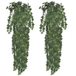 vidaXL Plantes artificielles 2 pcs Lierre Vert 90 cm