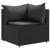 vidaXL Salon de jardin 8 pcs avec coussins noir r&eacute;sine tress&eacute;e
