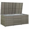 vidaXL Bo&icirc;te de rangement de jardin r&eacute;sine tress&eacute;e 180x90x70 cm gris