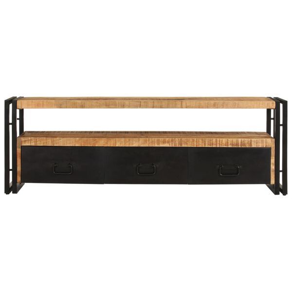 vidaXL Meuble TV 120x30x40 cm Bois massif de manguier