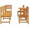 vidaXL Ensemble bistro de jardin 6 pcs Marron Bois d'Acacia Massif