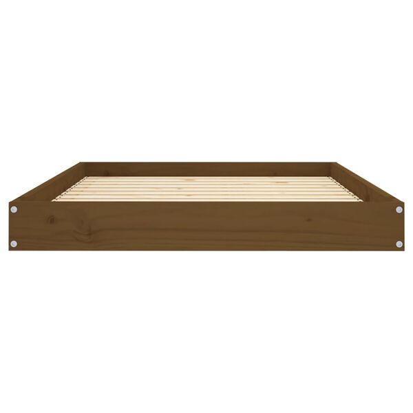 vidaXL Lit pour chien Marron miel 101,5x74x9 cm Bois de pin solide
