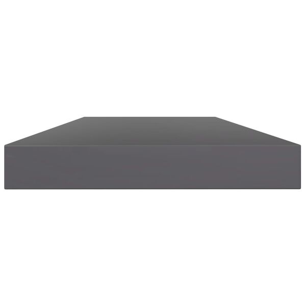 vidaXL Panneaux biblioth&egrave;que 4pcs Gris brillant 40x10x1,5cm Agglom&eacute;r&eacute;