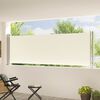 vidaXL Auvent lat&eacute;ral r&eacute;tractable de patio 117x600 cm Cr&egrave;me