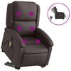 vidaXL Fauteuil de massage inclinable électrique marron foncé