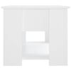 vidaXL Table basse blanc 79x49x41 cm bois d'ingénierie