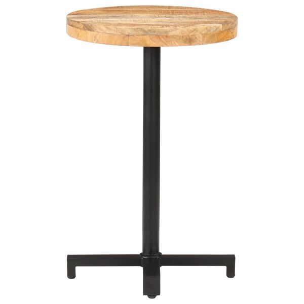 vidaXL Table de bistro Ronde &Oslash;50x75 cm Bois de manguier brut