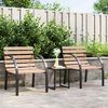 vidaXL Chaises de jardin lot de 2 Bois