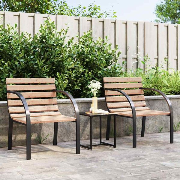 vidaXL Chaises de jardin lot de 2 Bois