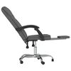 vidaXL Fauteuil inclinable de bureau gris foncé tissu