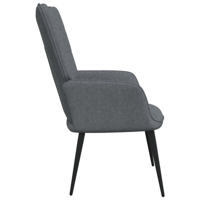 vidaXL Chaise de relaxation Gris foncé Tissu