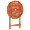 vidaXL Ensemble à manger d'extérieur pliable 3 pcs Bois d'eucalyptus