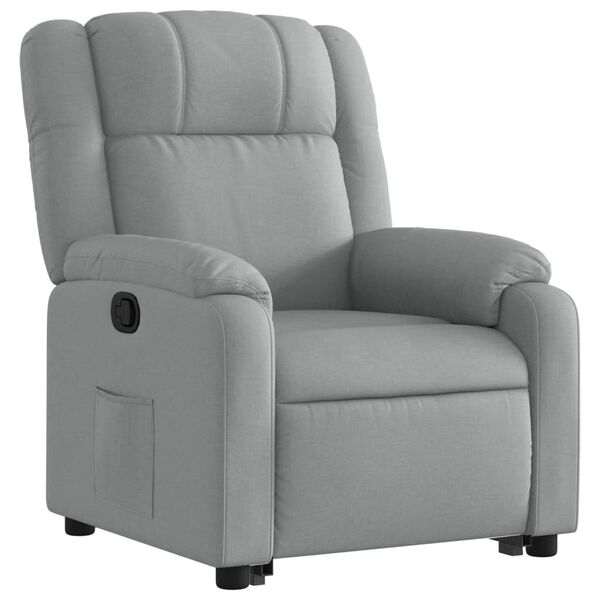 vidaXL Fauteuil inclinable gris clair tissu