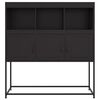 vidaXL Buffet noir 100,5x39x107 cm acier