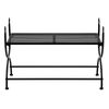 vidaXL Banc Style vintage Métal 83 x 42 x 55 cm Noir