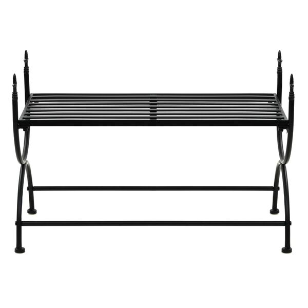 vidaXL Banc Style vintage Métal 83 x 42 x 55 cm Noir