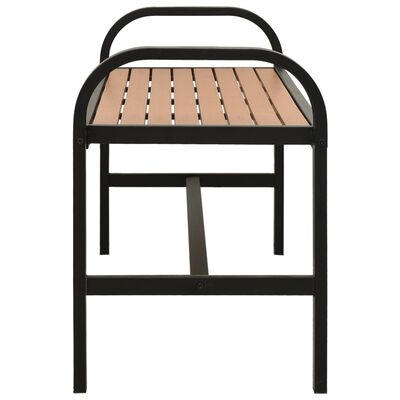 vidaXL Banc de jardin 124,5 cm acier et WPC marron et noir