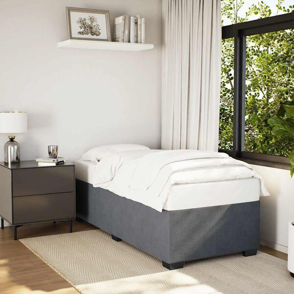 vidaXL Cadre de lit sans matelas gris foncé velours