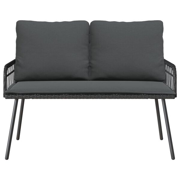 vidaXL Banc de jardin avec coussin Anthracite 114 x 64 x 90cm Acier