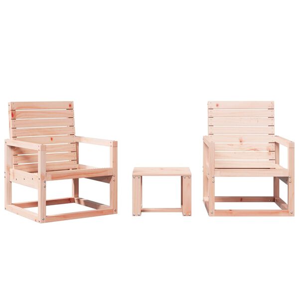 vidaXL Salon de jardin 3 pcs bois massif douglas
