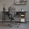 vidaXL Fauteuil inclinable de bureau gris similicuir