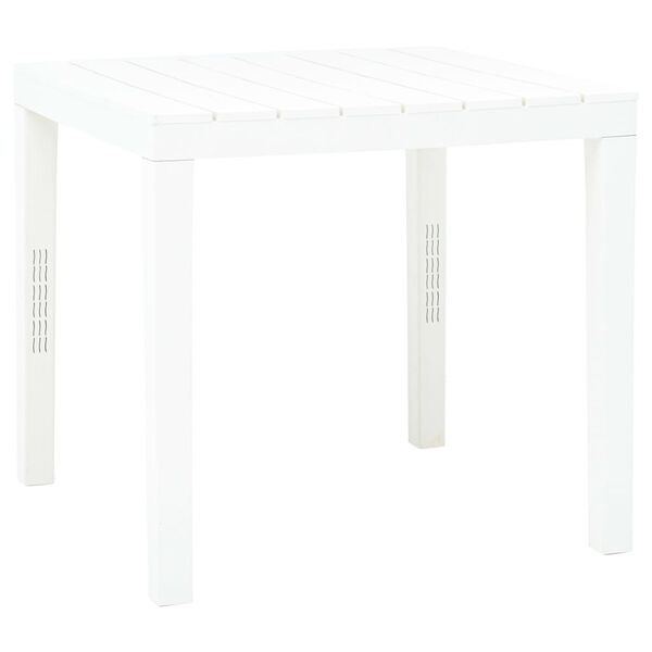 vidaXL Table de jardin Blanc 78x78x72 cm Plastique