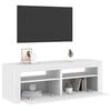 vidaXL Meuble TV avec lumières LED blanc 120x35x40 cm