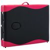 vidaXL Table de massage pliable 3 zones Bois Noir et rose