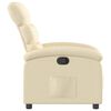 vidaXL Fauteuil inclinable cr&egrave;me tissu