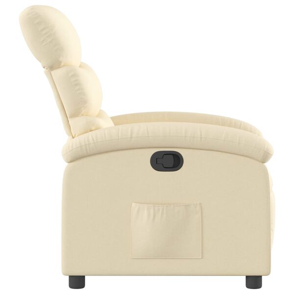 vidaXL Fauteuil inclinable cr&egrave;me tissu