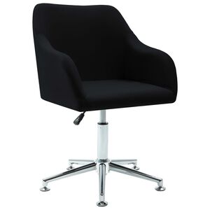 vidaXL Chaise pivotante de bureau Noir Tissu