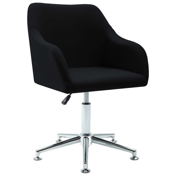 vidaXL Chaise pivotante de bureau Noir Tissu