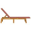 vidaXL Chaises longues lot de 2 rouge bois d'acacia solide et tissu