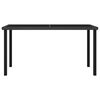 vidaXL Table &agrave; d&icirc;ner de jardin Noir 140x70x73 cm R&eacute;sine tress&eacute;e