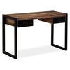 vidaXL Bureau avec 2 tiroirs Bois de r&eacute;cup&eacute;ration massif 120x50x76 cm