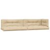 vidaXL Coussins de palette lot de 5 beige tissu