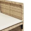 vidaXL Chaises de jardin avec coussins lot de 4 beige r&eacute;sine tress&eacute;e