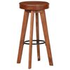 vidaXL Chaises de bar lot de 2 cuir véritable et bois d'acacia solide