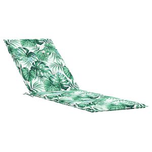 vidaXL Coussin de chaise longue motif de feuilles tissu oxford