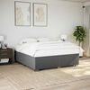 vidaXL Cadre de lit sans matelas gris foncé tissu