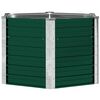 vidaXL Lit sur&eacute;lev&eacute; de jardin Acier galvanis&eacute; 129x129x77 cm Vert
