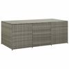 vidaXL Bo&icirc;te de rangement de jardin r&eacute;sine tress&eacute;e 180x90x70 cm gris