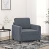 vidaXL Fauteuil Gris fonc&eacute; 60 cm Velours
