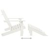 vidaXL Chaise de jardin Adirondack 2 places et repose-pied sapin blanc