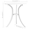 vidaXL Ensemble de bistro 3 pcs Aluminium coul&eacute; Blanc