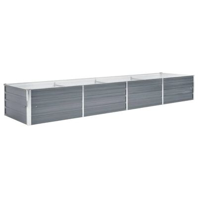 vidaXL Lit surélevé de jardin Acier galvanisé 320x80x45 cm Gris