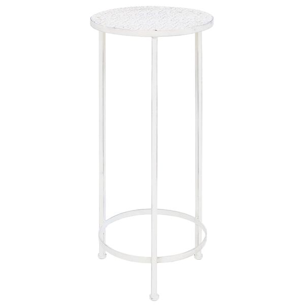 vidaXL Support de plantes 3 pcs Style vintage Métal Blanc antique