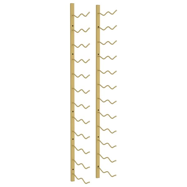 vidaXL Casier à vin mural pour 24 bouteilles Doré Fer