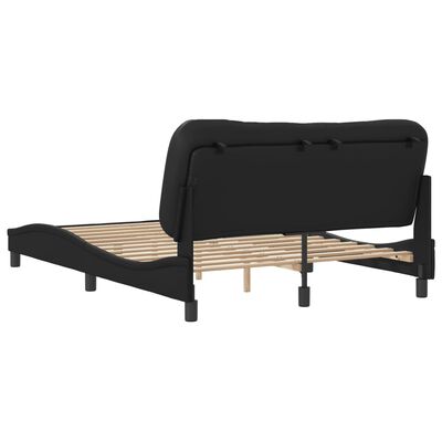 vidaXL Cadre de lit sans matelas noir 137x190 cm similicuir