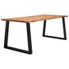 vidaXL Table &agrave; manger 200x90x75 cm bois d'acacia solide &agrave; bord vif
